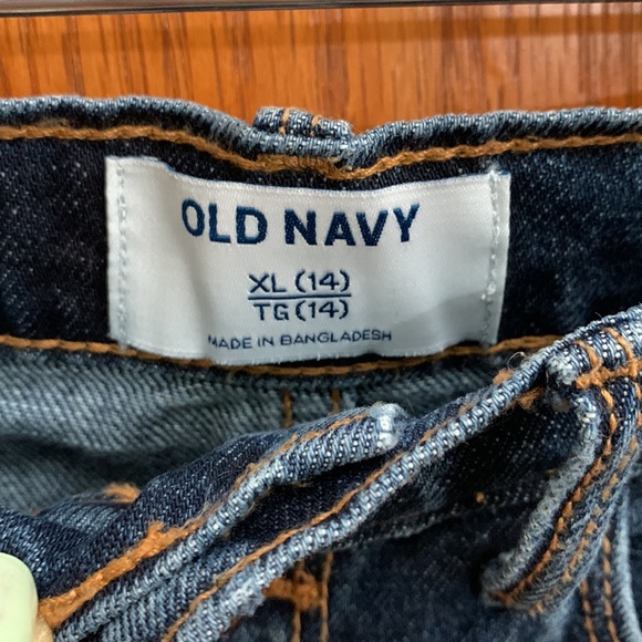 High Waisted Medium Wash Distressed Denim Skirt - Picture 5 of 10